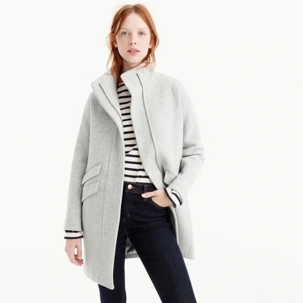 J. Crew Cocoon‎ Coat in Italian Stadium-Cloth Wool Blend